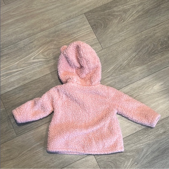 Carter's Soft Pink Baby Fleece Hooded Jacket with Ears Size 12 Months - Picture 3 of 3